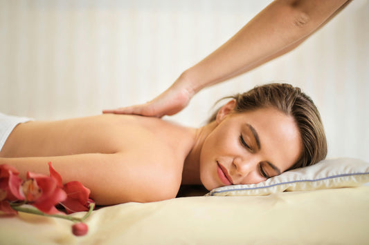 A woman enjoying a relaxing massage
