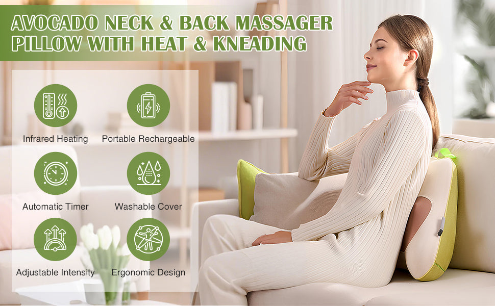 Avocado Back Massager Pillow