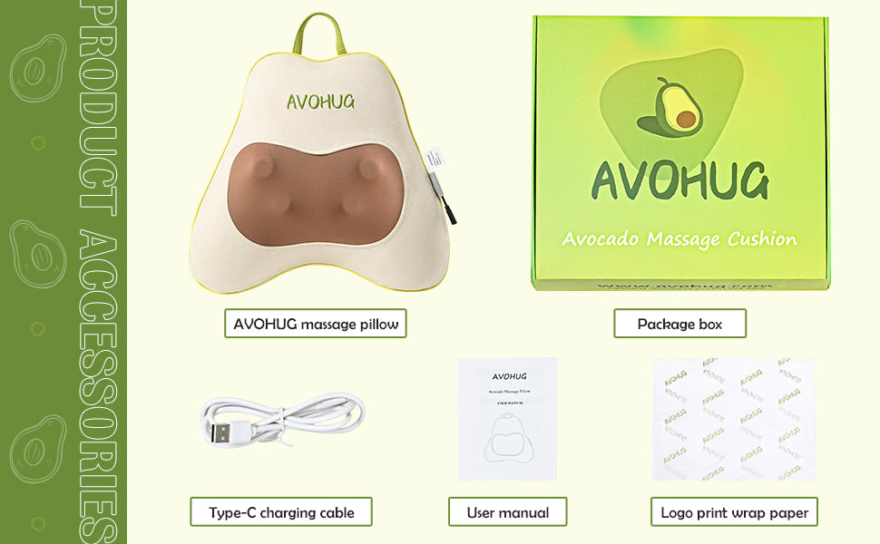 Avocado Back Massager Pillow