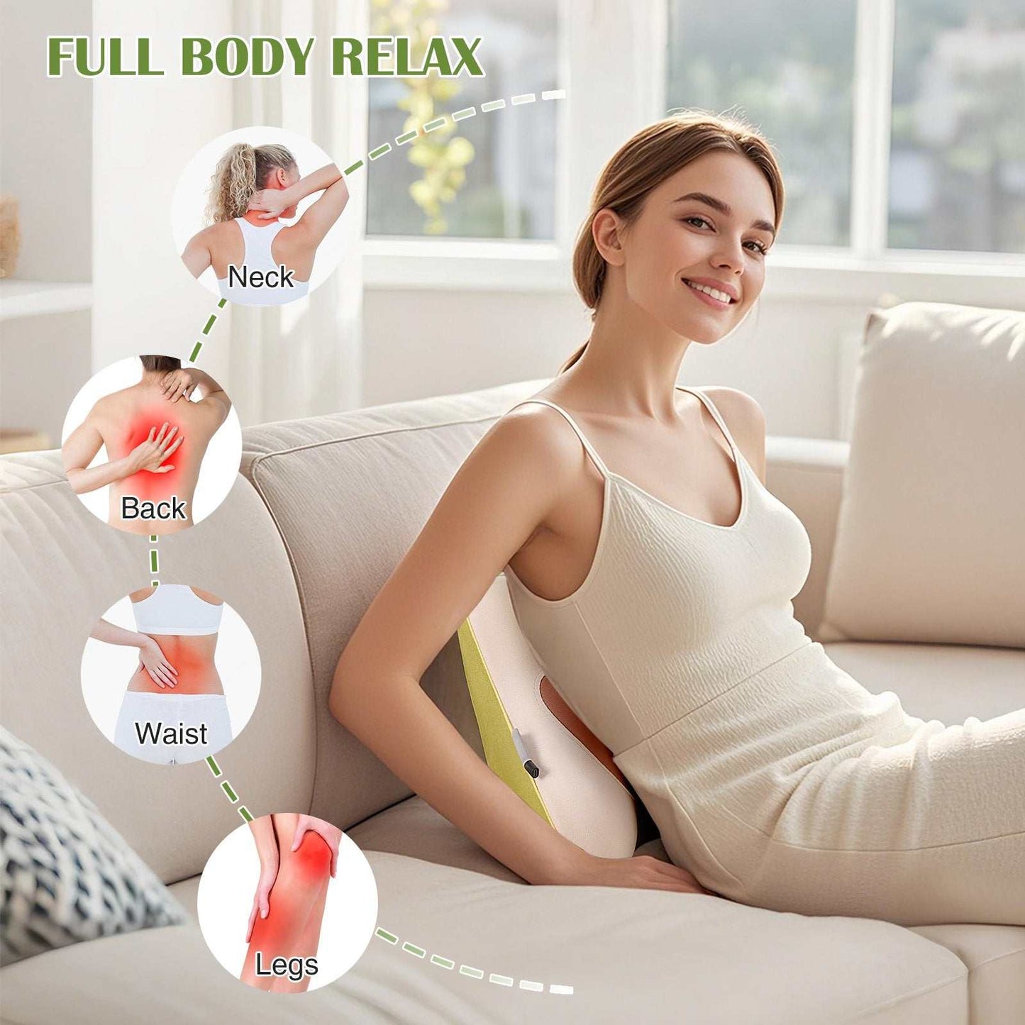 All-in-1 Red Light Shiatsu Body Massager Pillow