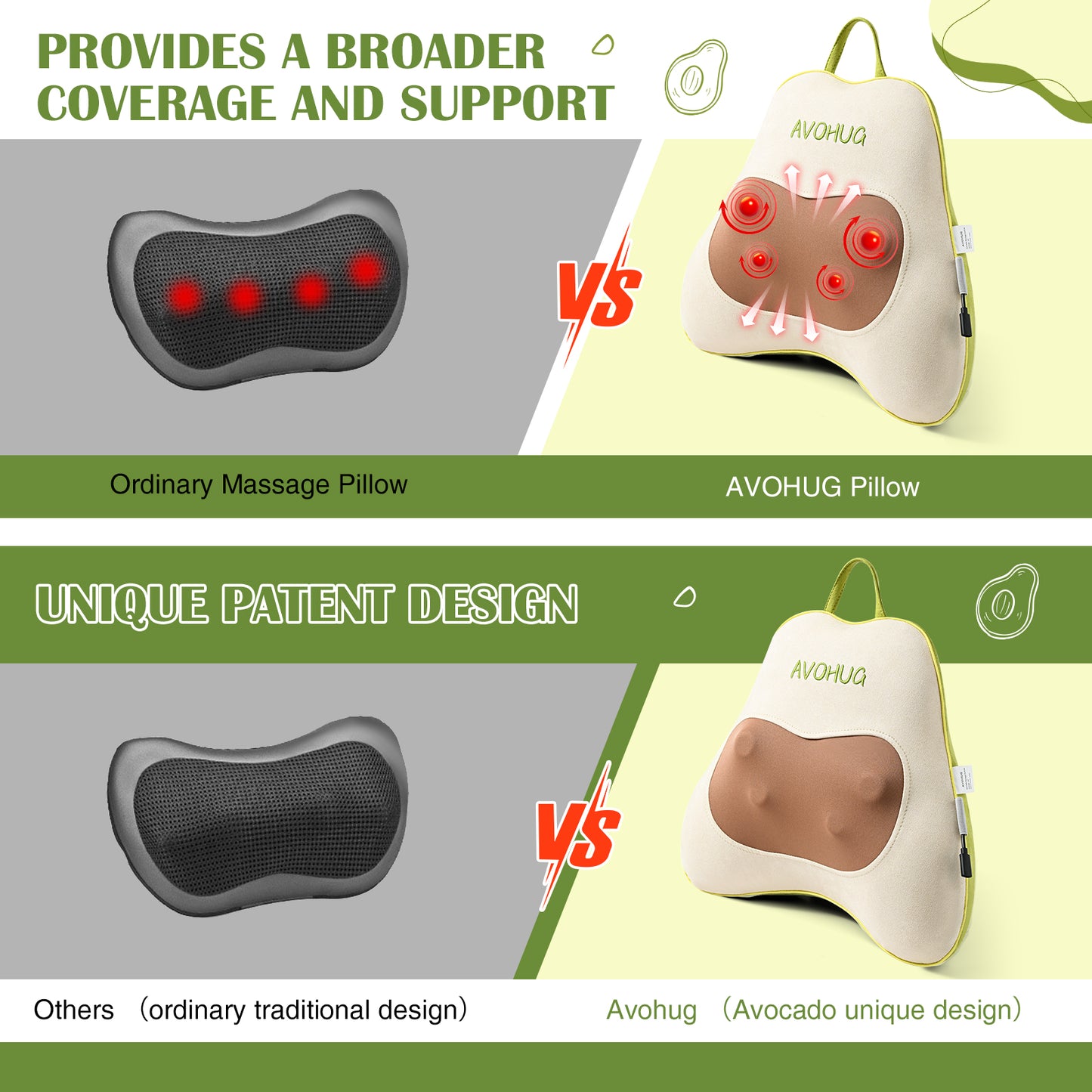 Avocado Massager Pillow